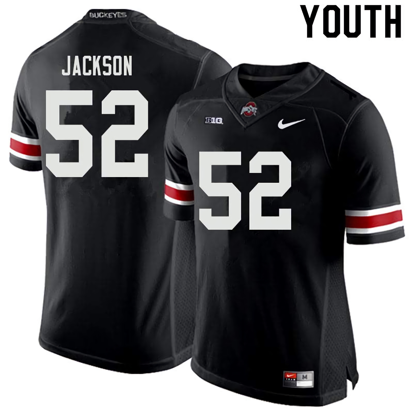 Antwuan Jackson Ohio State Buckeyes Youth NCAA #52 Nike Black College Stitched Football Jersey MGK4056PS